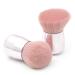 Ranvi Foundation Brush Portable Mineral Brush Angle Large Face Brush Pink Round Brush + Bevel Brush 2PCS