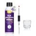 XIFEPFR Poly Gel Slip Solution, 120ml Slip Solution for Polygel Nails Anti-stick Poly Extension Gel Liquid Slip Solution Set with Dual-Ended Brush & Glass Cup Easy DIY Poly Gel Nail Art