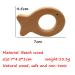 2pcs Natural Wooden Fish Pendant - Handmade Necklace/Bracelet - Beech Wood Animal Shape - Buy Online on GoSupps.com
