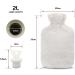 Soft Cover Hot Water Bottle for Babies - 2L Light Beige Christmas Gift - Buy Online on GoSupps.com