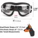 Namsan Adjustable Dog Sunglasses | Waterproof & Windproof Protective Glasses for Medium/Large Dogs | Perfect for Motorcycle Rides - Clear Silver - Buy Online on GoSupps.com