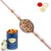 Ghasitaram Gifts Rakhi for Brother Rakhis Online - RM-640 Premium Rakhi with 100 GMS of Dryfruits Mix Can