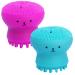 Duruan Facial Cleansing Brush Silicone Handheld Face Brush and Massager  Octopus-Shaped Cleansing Brush for Deep Cleaning Gentle Exfoliating Skin Massage (Red+Blue(2Pcs)) Blue+Red