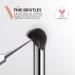 Ducare Mini Concealer Brush for Under Eye & Nose Contour | Angled Thin Slanted Makeup Brush for Dark Circles & Puffiness - Black - Buy Online on GoSupps.com