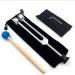 OM 136.1Hz Tuning Fork Weighted Heart Chakra Tuning Energy Fork for Sound Healing Meditation Immune System and Circulatio Silver