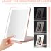 LED Foldable Travel Makeup Mirror - 5x7 inches, 3 Color Light Modes, USB Rechargeable - Rose Gold - Buy Online on GoSupps.com