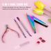 Acrylic Nail Clipper 5 in 1 Kit with Glass Nail File - Professional Manicure Pedicure Tools for Finger Toe Nails - Rainbow - Buy Online on GoSupps.com