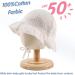 XIAOHAWANG Baby Girl Sun Hat with Embroidered Flowers - Toddler Bucket Hat for Infant Girls (1-2 Years) - Summer Cap in White with Bowknot - Buy Online on GoSupps.com