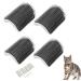 4-Piece Cat Grooming Brush Set - Corner Massage Comb for Long & Short Fur Care (Gray) | Double-Sided Adhesive Included - Buy Online on GoSupps.com