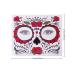 Day of The Dead Sugar Skull Face Temporary Tattoos Set with Flower Crown Headband - Perfect for Halloween Masquerade Party - Buy Online on GoSupps.com