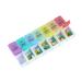 Weekly Pill Dispenser and Reminder, Portable Travel Pill Organizer, Detachable Pill Box, Easy to Carry Pill Case, for Vitamin/Pill/Fish Oil (2 Times a Day)