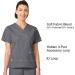 WonderWink Origins Bravo Scrub Top - Pewter, Women's Large V-Neck - Buy Online on GoSupps.com