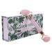 Facial Tools & Jade Roller for Face Eye & Neck Skin Care 100% Natural Jade Stone Face Roller Massage Tool Eye Roller for Puffy Eyes Facial Self Care Kit for Women (pink)