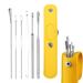Ear Cleaning Tool | 6 in 1 Professional Ear Cleaner Kit with PU Storage Bag - Ear Wax Cleaner for Family Friends Adults and Kid Lambo Yellow