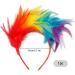Tabanzhe Rainbow Feather Headband - Vibrant Pride Hair Accessories for Costume Fancy Dress and Outfit Styling Perfect for Women Girls and Adults - Buy Online on GoSupps.com