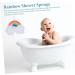Housoutil 3pcs Rainbow Bath Sponge Set - Exfoliating Bath Balls & Facial Scrubbers for Infants & Adults - Colorful Shower Poufs for Soft Skin Care - Buy Online on GoSupps.com