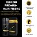 Febron Hair Fibers for Thinning Hair BLACK - 30G Hair Loss Concealer Powder for Women & Men - Volumizing, Undetectable, Natural Bald Spots Filler - 1.06oz Pack - Buy Online on GoSupps.com