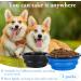 Vivifying 500ml Foldable Dog Bowl - Silicone Travel Bowl for Dogs & Cats (Black & Blue) - 2PCs Portable Feeding Solution - Buy Online on GoSupps.com