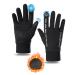 Sport2people touchscreen winter gloves men and women thermal hand shoes anti-slip full finger gloves for cycling drive hiking m black