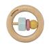 Baby-Nova colorful teething ring teething aid made of wood & silicone