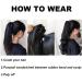18 Dark Black Wavy Ponytail Extension Clip | Claw Jaw Hairpiece for Women/Girls - Buy Online on GoSupps.com