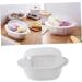 Zerodeko Lid Storage Size Vegetable Multi-Purpose Small Drain Washing Kitchen Round Basket White with Size 1 White - Buy Online on GoSupps.com