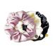 ADOOMENT 3 Pack Silk Scrunchies Luxury Mulberry Silk Hair Ties Non-Slip Elastic Hair Scrunchies for Women Girls (Black Champagne Gold Pink) Style & Medium Medium 1.4 Inch