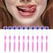 10-Piece Silicone Tongue Scraper Set - Dual Action Oral Hygiene Tool for Adults & Kids - Long Handle Pink - Buy Online on GoSupps.com