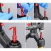 Aluminum Alloy Bike Front Fork Valve Adapter | Bicycle Fork Inflatable Valve Converter Nozzle Accessory - Black - Buy Online on GoSupps.com
