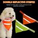Fluorescent Yellow Triangle Dog Bandana - Adjustable Reflective Pet Scarf for Night Walks Camping & Travel - Buy Online on GoSupps.com