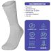 Physicians Approved Diabetic Crew Socks 6 Pairs Unisex Black/Grey/White Grey Size 10-13 - Buy Online on GoSupps.com
