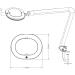 Lumeno 8613G Magnifying Lamp - 110x150mm Lens 60 LEDs 3 Diopters - Ideal for Reading Cosmetics Soldering | International Shipping - Buy Online on GoSupps.com
