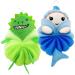 Hemoton 2pcs Children's Bath Ball Bathing Skin Scrubber Cartoon Bath Loofa Loofah Sponge Kids Body Wash Bath 1 Count (Pack of 1)