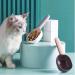 Lanyihome 2 in 1 Small Silicone Pet Food Spoon and Plastic Scoop for Dogs, Cats, Birds - White/Pink - Buy Online on GoSupps.com