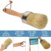 Large 2-in-1 Chalk and Wax Paint Brush | Round Natural Bristles for Furniture, Stencils, Home Decor | DIY Wood Projects Tool with Wax Finishing - 1 Pack - Buy Online on GoSupps.com
