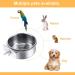 Amfrar 2 Pieces Stainless Steel Bird Feeding Bowls with Holder - 12cm Hanging Bird Bowls for Parrots Small Animals & Bird Cages - Buy Online on GoSupps.com