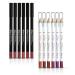 Color Lip Liner - 12pcs Set - Soft and Smooth Touch Experience - Prevent Lip Gloss Overflow - Easy to Draw and Color - Long Lasting Makeup -