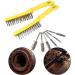 Stainless Steel Brush Set Long Handle Scratch Brush Multipurpose Cleaner Welding and Removing Rust 2  - Buy Online on GoSupps.com