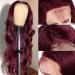 99J Burgundy Body Wave Lace Front Wig | 180% Density Human Hair | HD Lace | Pre Plucked | 22 inches - Buy Online on GoSupps.com