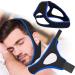 Anti Snoring Chin Strap Devices Solution Sleep Apnea Devices Stop Snoring Mouth Guard Keep Mouth Closed While SleepingFor Men Women Black/Blue