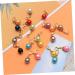 LALAFINA 60 Pcs DIY Bracelet Drop Pearls Round Ball Pendant Charms Gold Locket Pendant Accessories Set Alloy - Buy Online on GoSupps.com