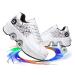 Double-Row Deform Wheel Automatic Walking Shoes Invisible Deformation Roller Skate 2 in 1 Removable Pulley Skates Skating Rollerskates Outdoor Parkour Shoes with Wheels for Girls Boys ,White flower,US