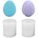 Valentigrl Creative Hobbies 2pcs Reusable Easter Eggs Silicone Mold Baking Mold Cake Pan Biscuit Chocolate Mold Ice Cube Tray Soap Mold White Transparent