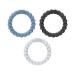 Dr. Brown s Flexees Beaded Baby Teether Rings Soft 100% Silicone 3 Pack Blue Light Blue Black BPA Free 3m+ Beaded Teether Rings - Blue Light Blue Black