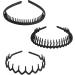 WLLHYF 3 Pieces Sharks Tooth Hair Comb Plastic Non Slip Headband Wavy Teeth Hair Hoop Fashion Effortless Hairband Hair Accessory for Women Girls Men Black - Buy Online on GoSupps.com