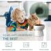 Frewinky Ceramic Cat Bowls - Anti Vomiting Raised Cat Food & Water Bowl Set - 13.5 Oz Pure White - Buy Online on GoSupps.com