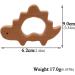 Wendysun 3pcs Cartoon Dinosaur Shaped Wood Teether Set for Baby Teething - Natural Beech Teething Toy and DIY Pendant - Buy Online on GoSupps.com