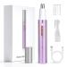Nasal hair trimmer nose hair cutter ear hair trimmer 2 in 1 professional precision women eyebrow and face hair trimmers IPX7 waterproof double blade easy to clean violet