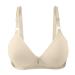 2024 AI - Women Front Side Buckle Lace Edge Without steel ring movement Seamless Refraction Adaptation Yoga Sleep Large Sports Bras for Women Beige 95