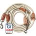 Leitengr n Dog Leash for Big Dogs | 3M Adjustable with 2 Carabiners | 3m Long x 1.1cm | Lightweight 300g | Devon Model in Sand Beige - Buy Online on GoSupps.com